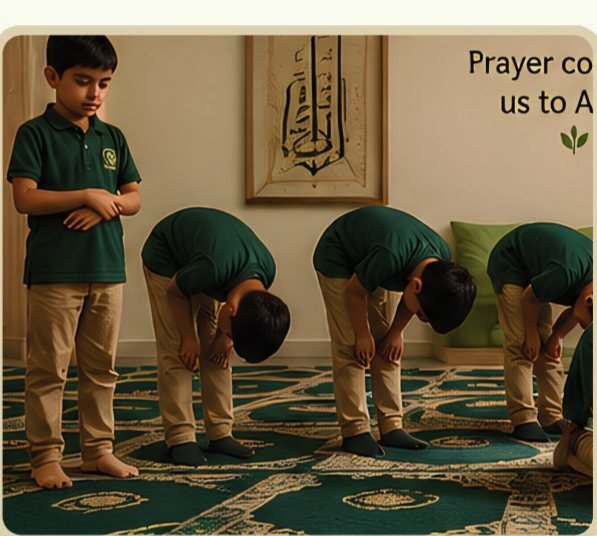Children praying together in the prayer room