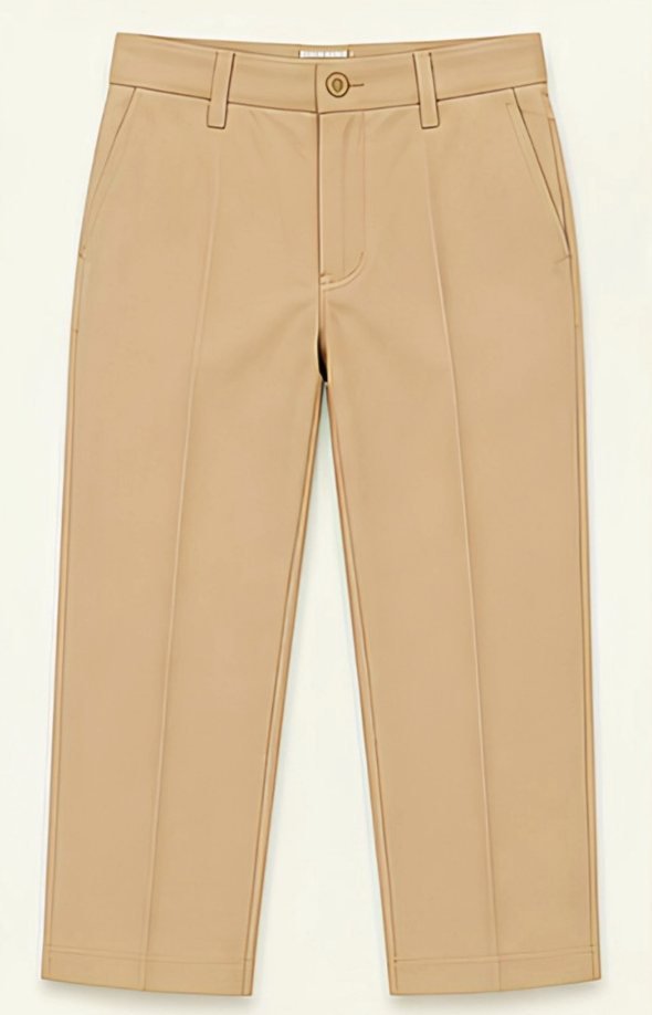 The beige school trousers